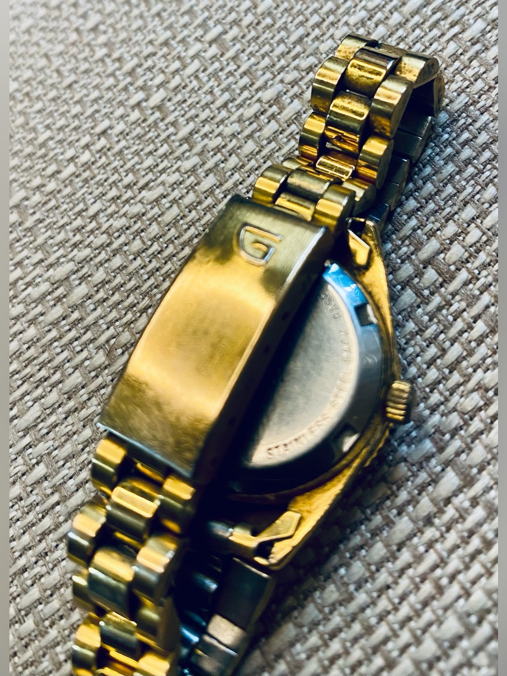 Gruen Gold-Tone Crystal Bezel Women's Watch - Gold & Ruby Accents - Picture 7 of 8